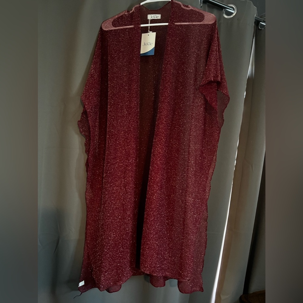 NWT sheer kimono style OS cover top